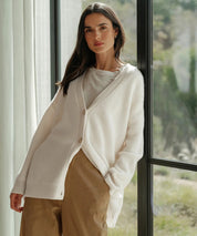Amber | Warm lang vest met knopen