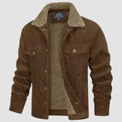 Ruben | Stijlvolle en comfortabele Corduroy herenjas met sherpa voering