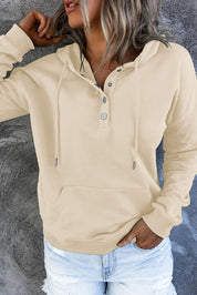 Emari | Warme Fleece Trui met Capuchon en Knopen