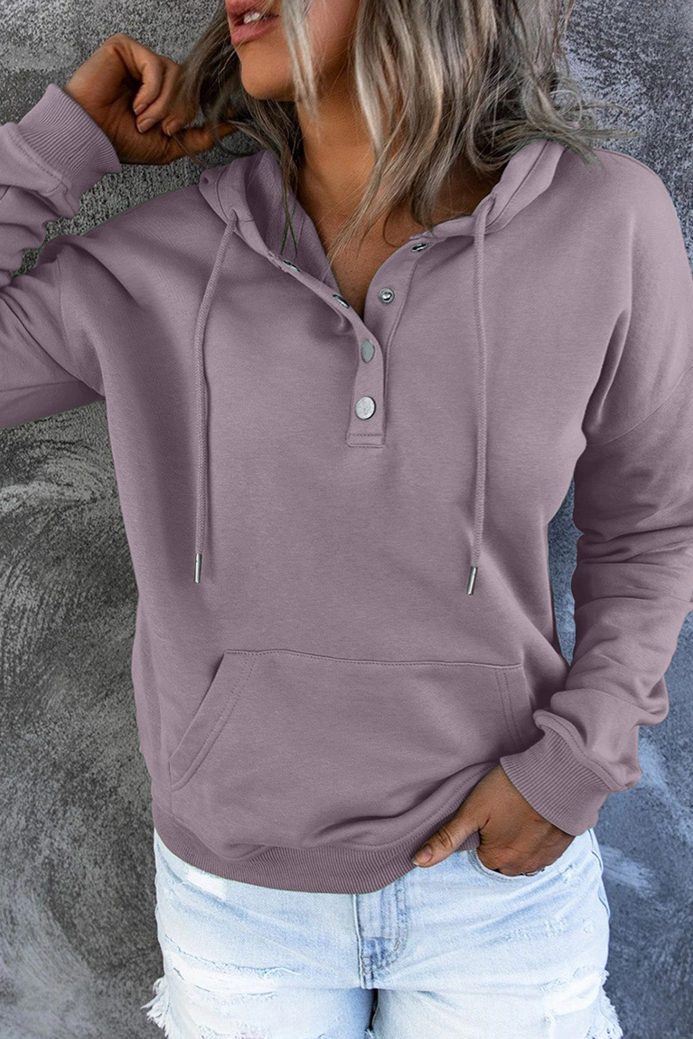 Emari | Warme Fleece Trui met Capuchon en Knopen