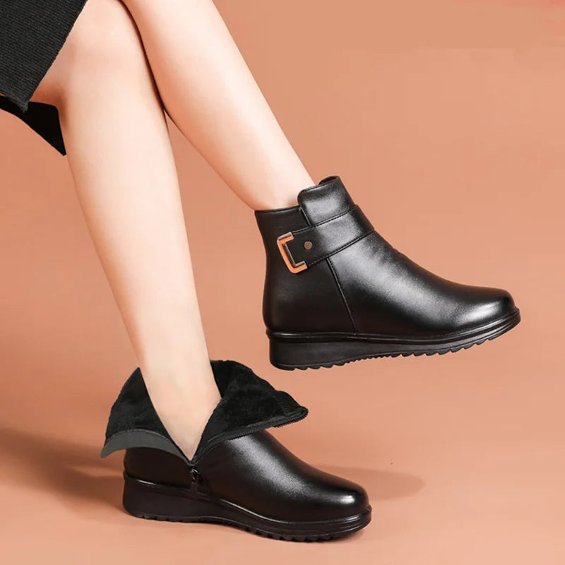 Sofia | Warme Enkelboots – Stijlvol in de Koude Maanden