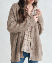 Amber | Warm lang vest met knopen