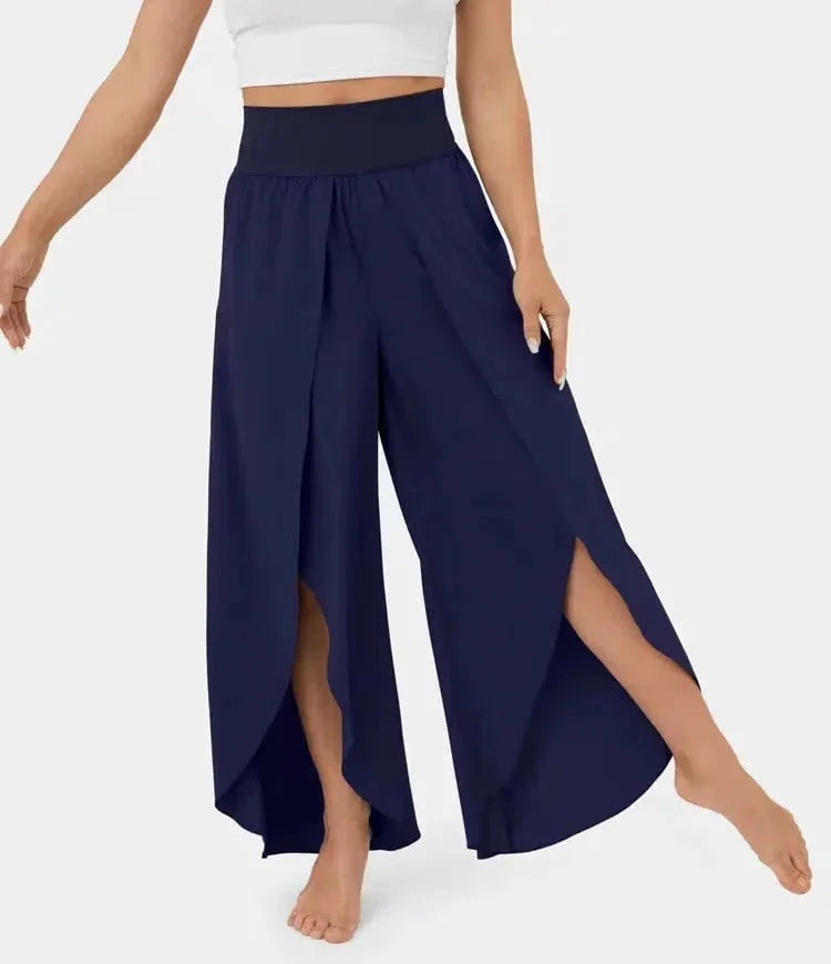 Poppy – Comfortabele Yogabroek met Elegante Wijde Pijpen