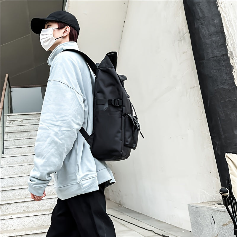 Liam | Trendy Waterdichte Reistas Laptop Rolltop Rugzak