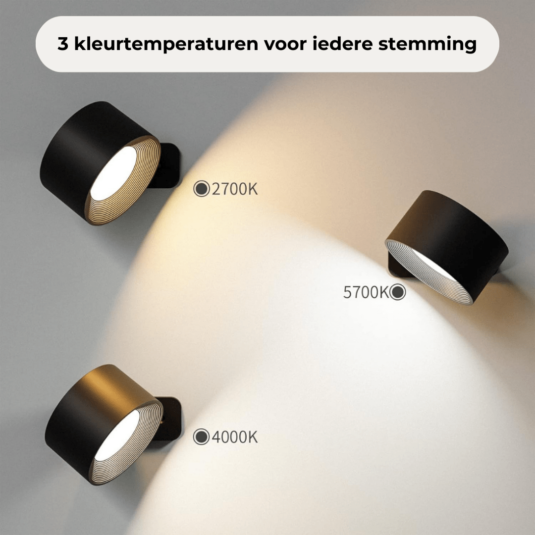 FlexiLamp | Draadloze Oplaadbare 360° Wandlamp