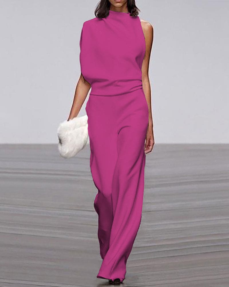 KATE | Elegante jumpsuit met chique staande kraag