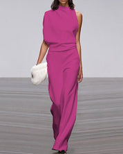 KATE | Elegante jumpsuit met chique staande kraag