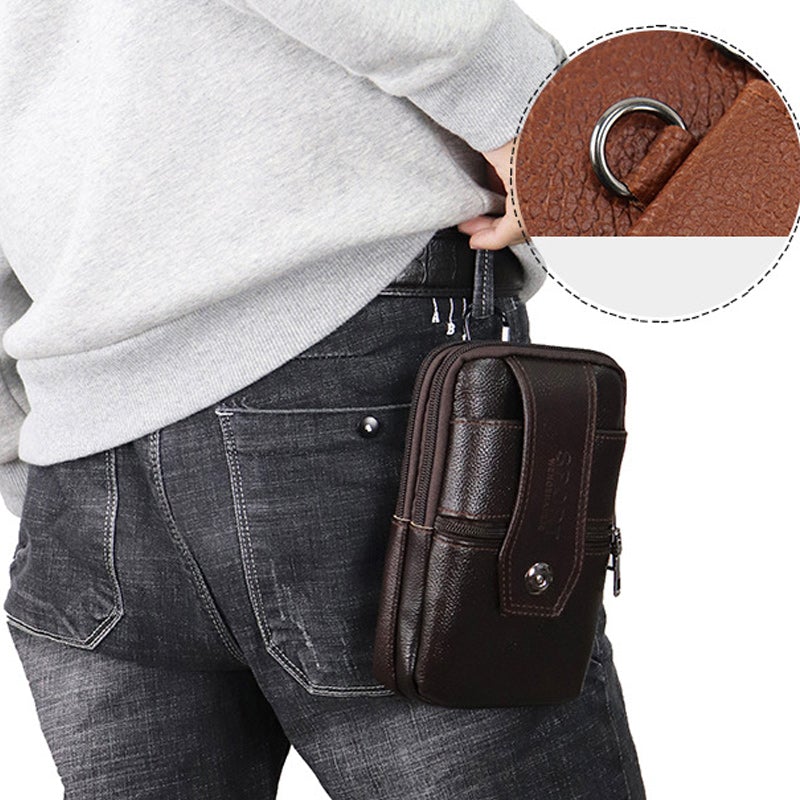 Joris | Vintage Heren Crossbody Heuptas met Verstelbare Band