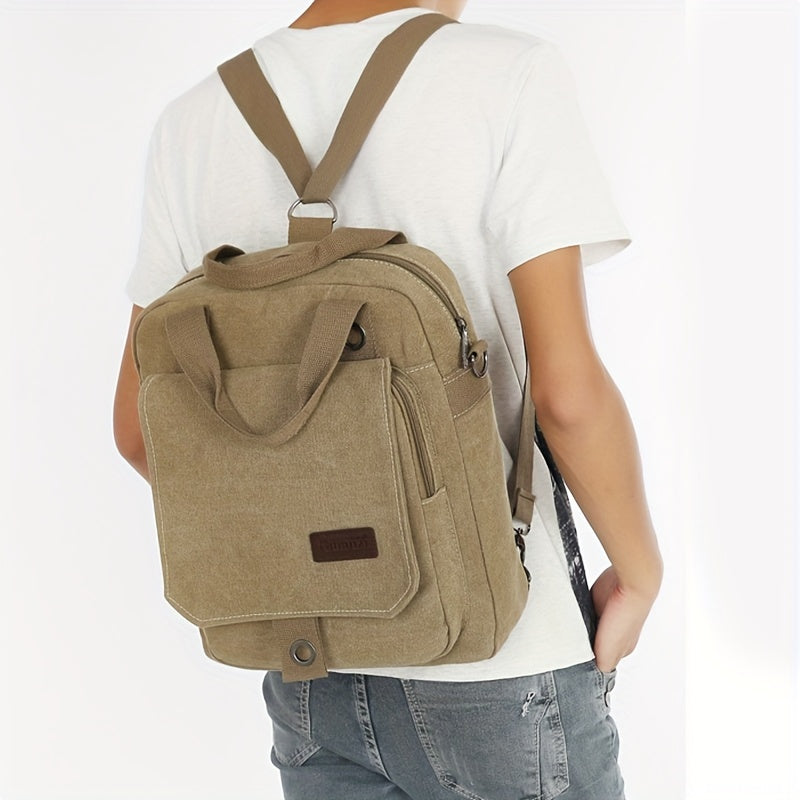 Asher | Canvas Rugzak: Minimalistisch Reizen in Stijl