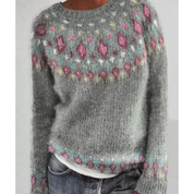 Ellah | Stijlvolle Dames Gebreide Trui met Warm Winterpatroon
