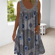 LEILANY | Mouwloze Plus Size Zomerjurk