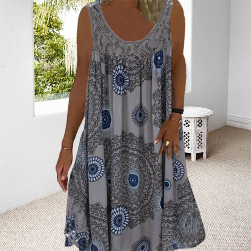 LEILANY | Mouwloze Plus Size Zomerjurk