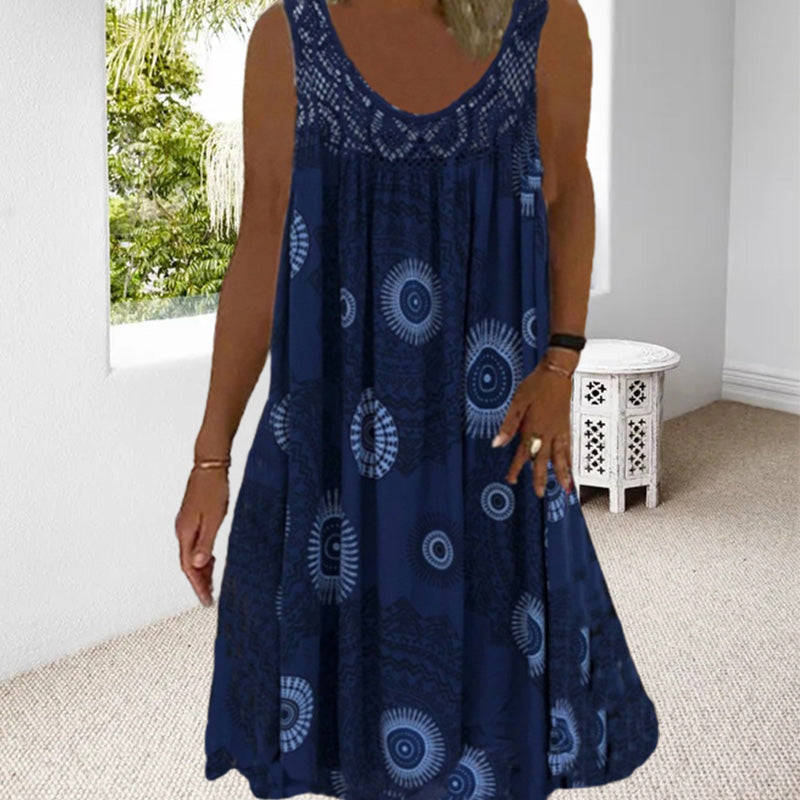 LEILANY | Mouwloze Plus Size Zomerjurk
