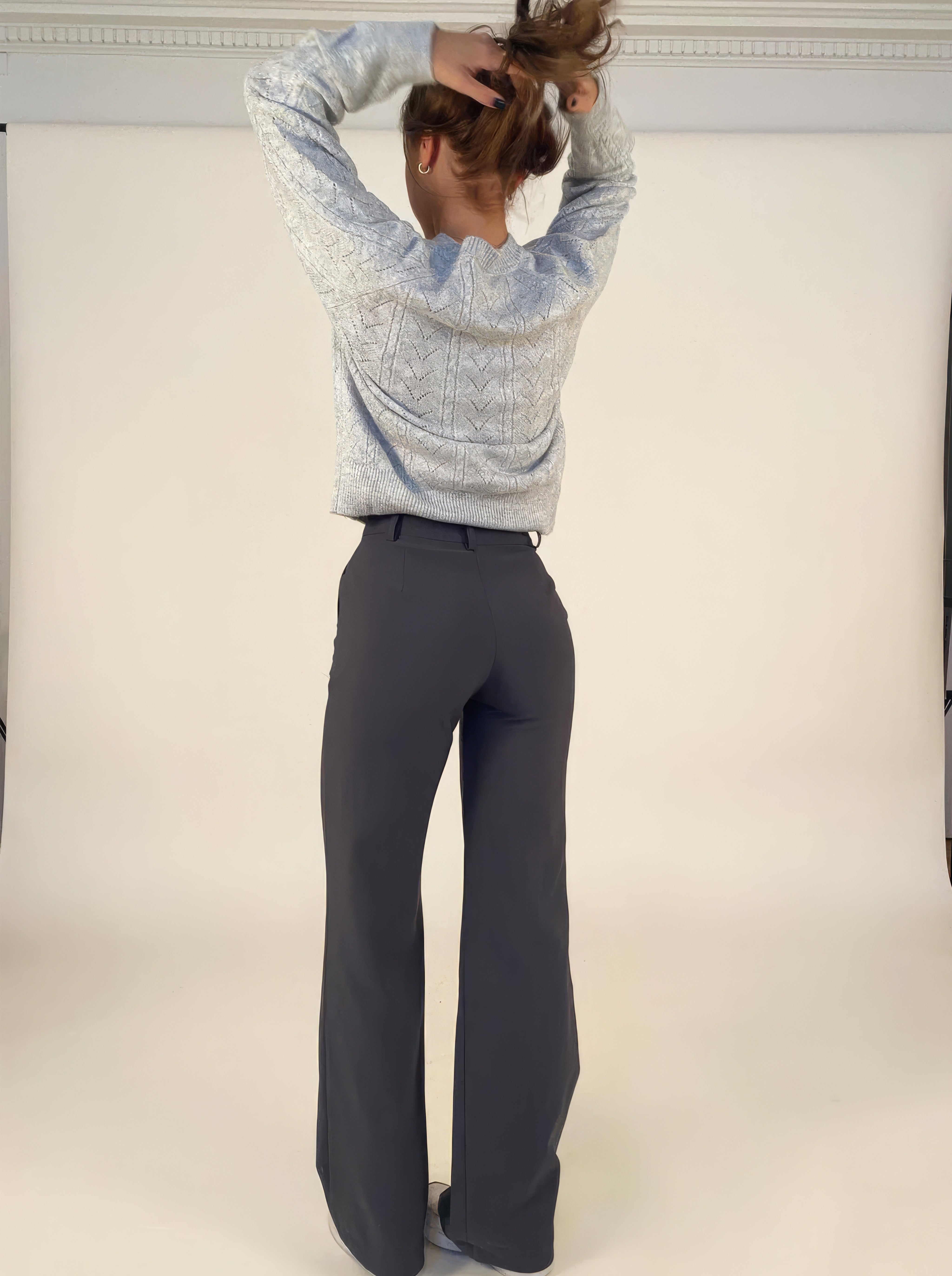 Maylie | Dames Broek met Hoge Taille & Wijde pijpen