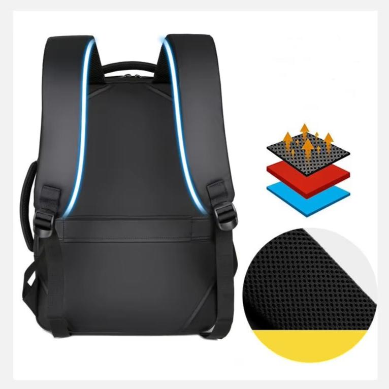 Vergel | Waterdichte USB-oplader Hiking Reizen Grote Laptop Rugzak