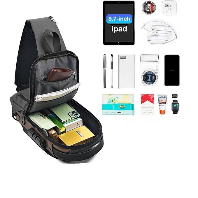 Ethan | Anti-Diefstal USB Crossbody Sling Reis Tas