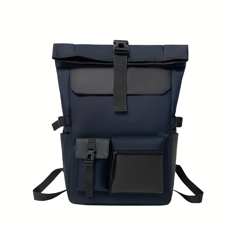 Liam | Trendy Waterdichte Reistas Laptop Rolltop Rugzak