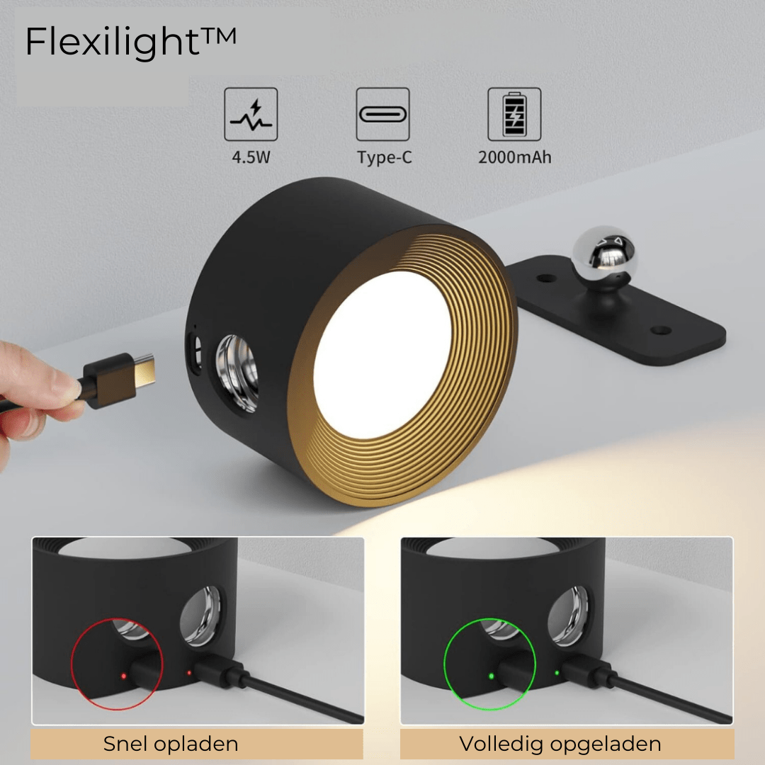 FlexiLamp | Draadloze Oplaadbare 360° Wandlamp