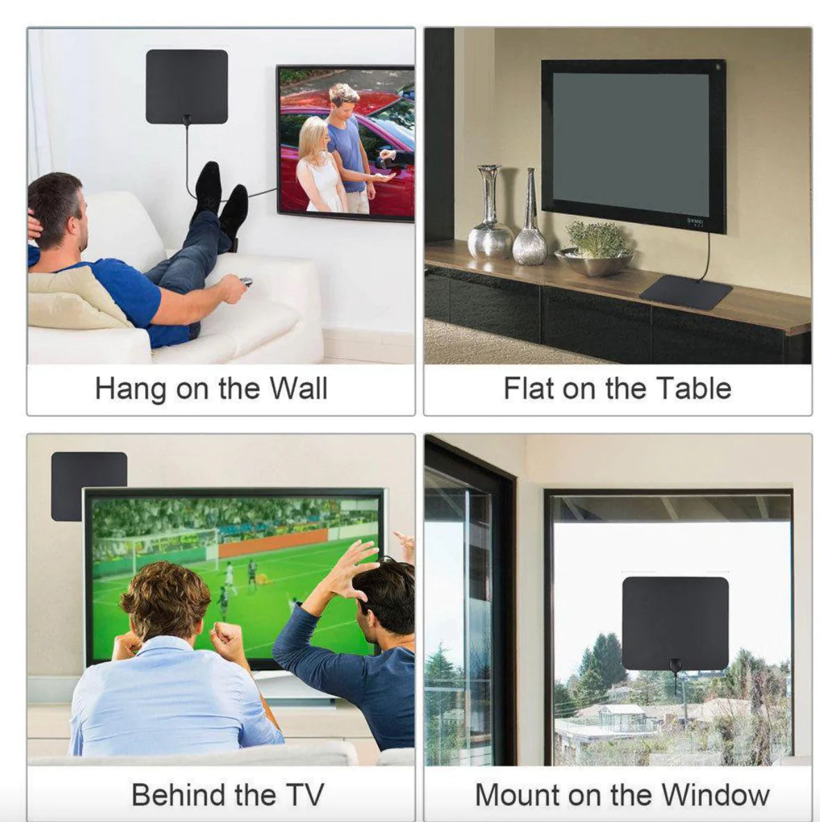 300 mijl digitale versterkte HDTV-binnenantenne met signaalversterker 1