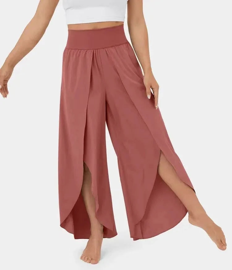 Poppy – Comfortabele Yogabroek met Elegante Wijde Pijpen