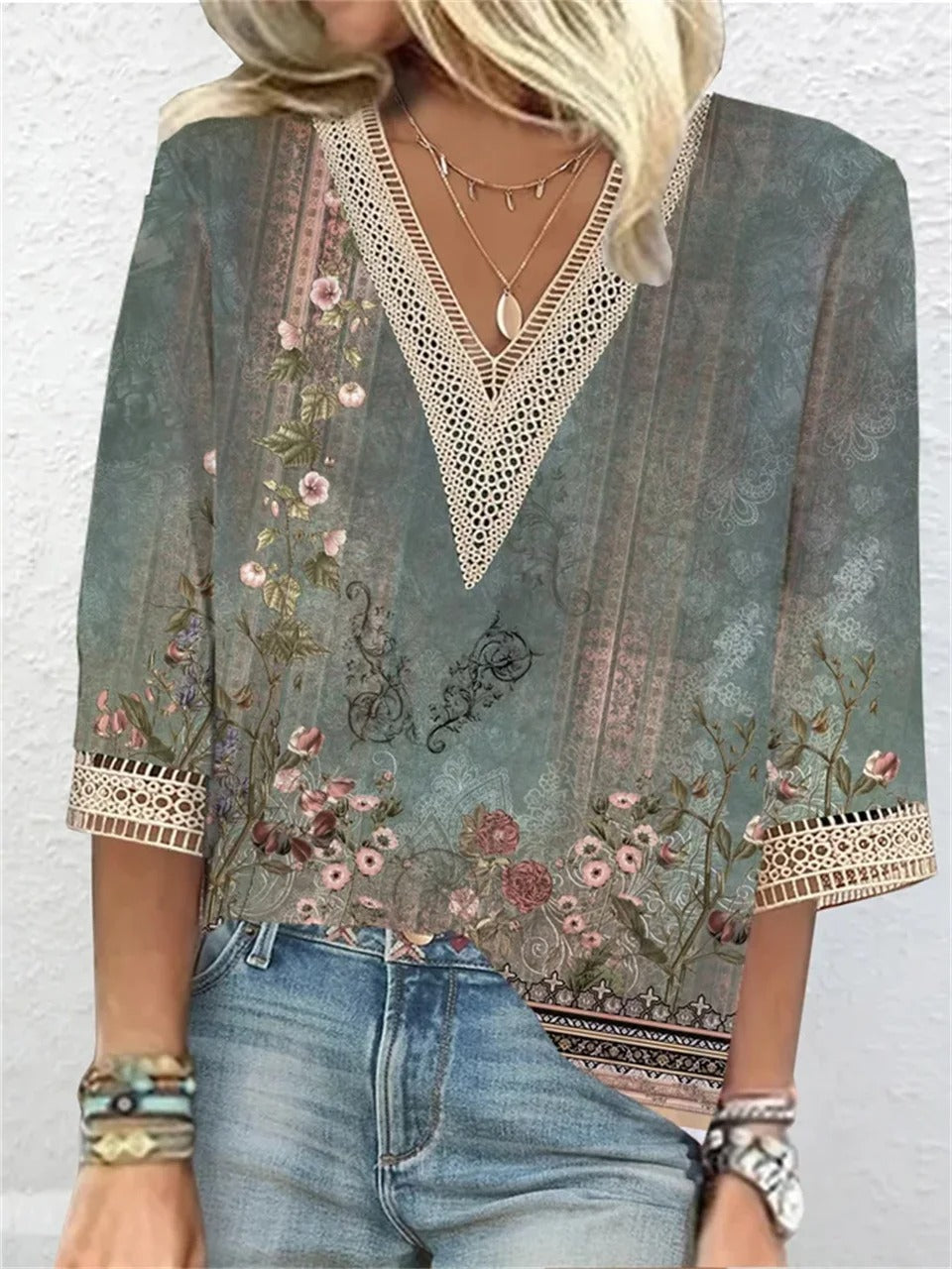 Eliza | Stijlvolle V hals Blouse Dames