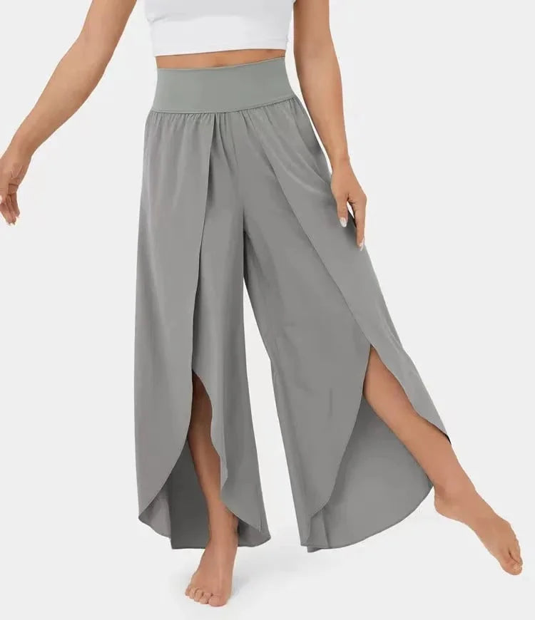 Poppy – Comfortabele Yogabroek met Elegante Wijde Pijpen
