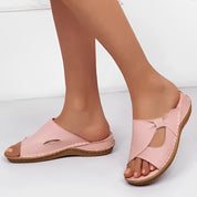 Heike | Dames Orthopedische Leren Slip-On Sandalen - Vormgeving van Comfort en Stijl