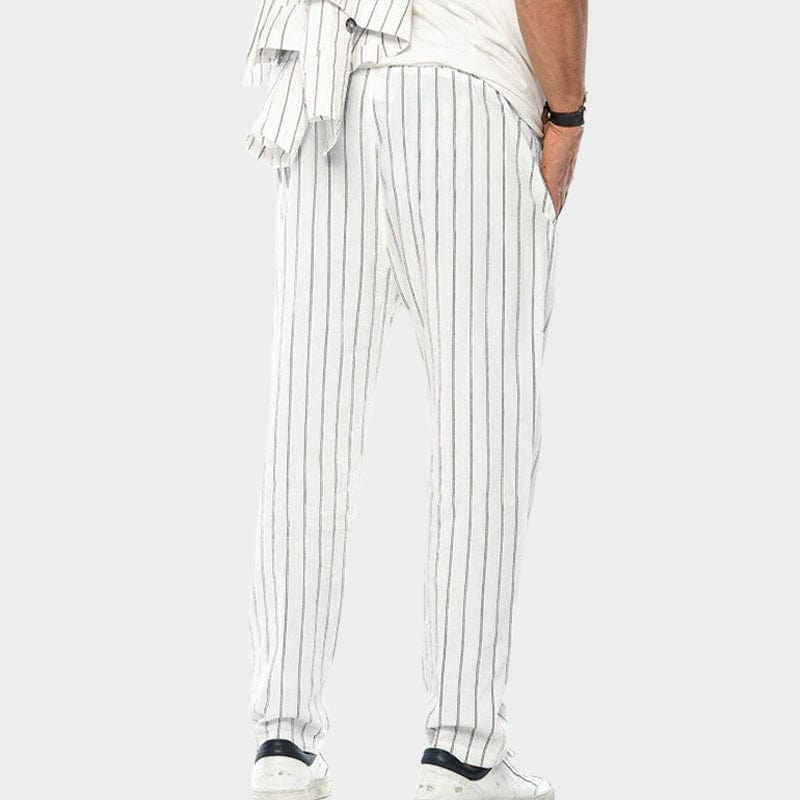 Jeroen | Casual Gestreepte Broek met Trekkoord voor Heren