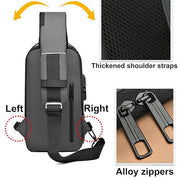 Ethan | Anti-Diefstal USB Crossbody Sling Reis Tas