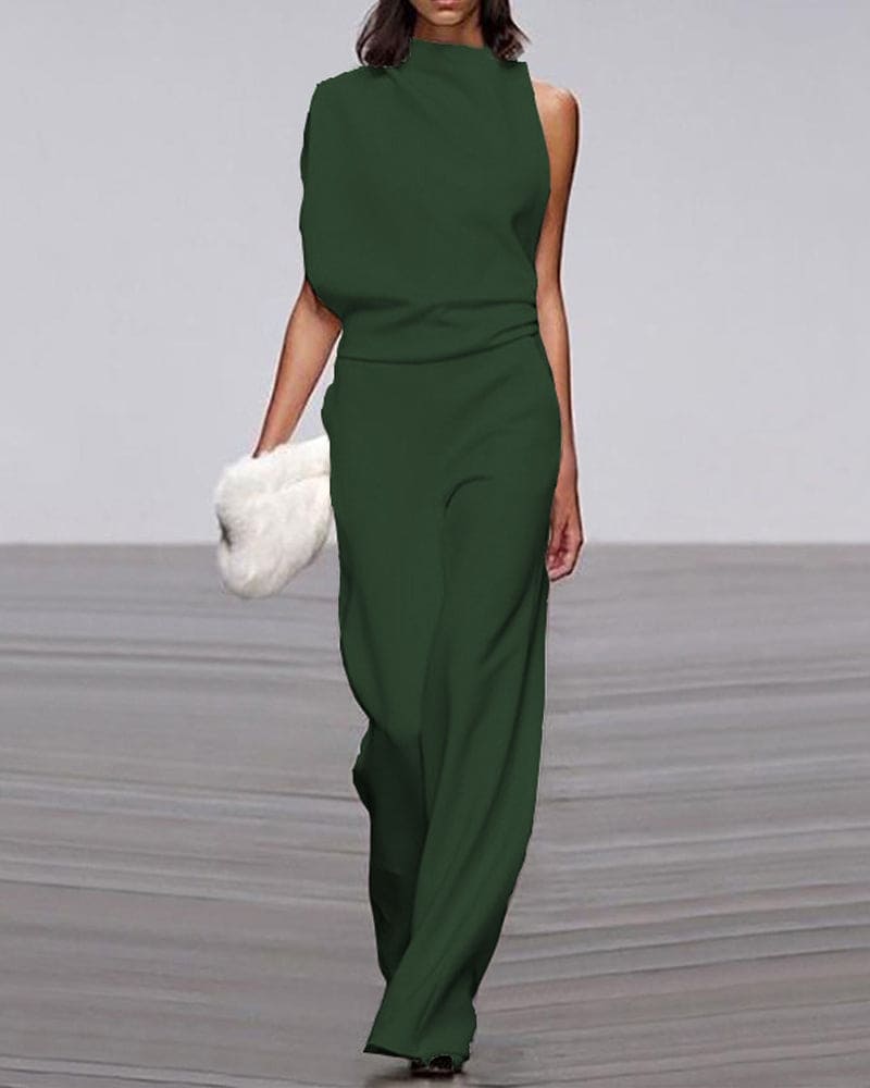 KATE | Elegante jumpsuit met chique staande kraag