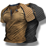 Rolly | Tijdloos Henley T-shirt met Textuur - De Perfecte Casual Look voor Elke Gelegenheid