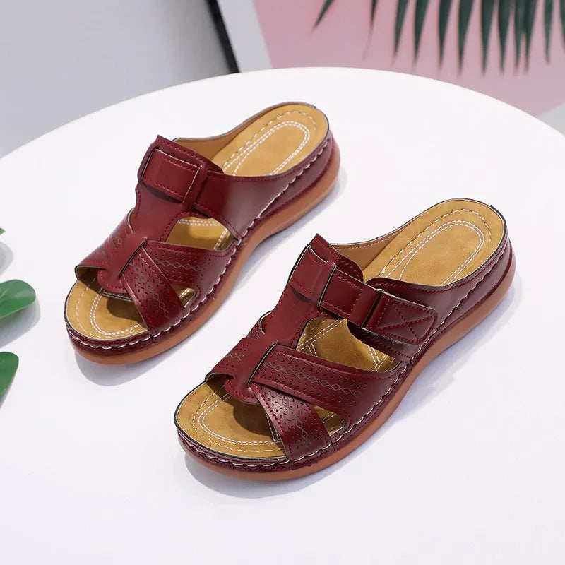 EVELYN | Antislip Orthopedische Leren Sandalen