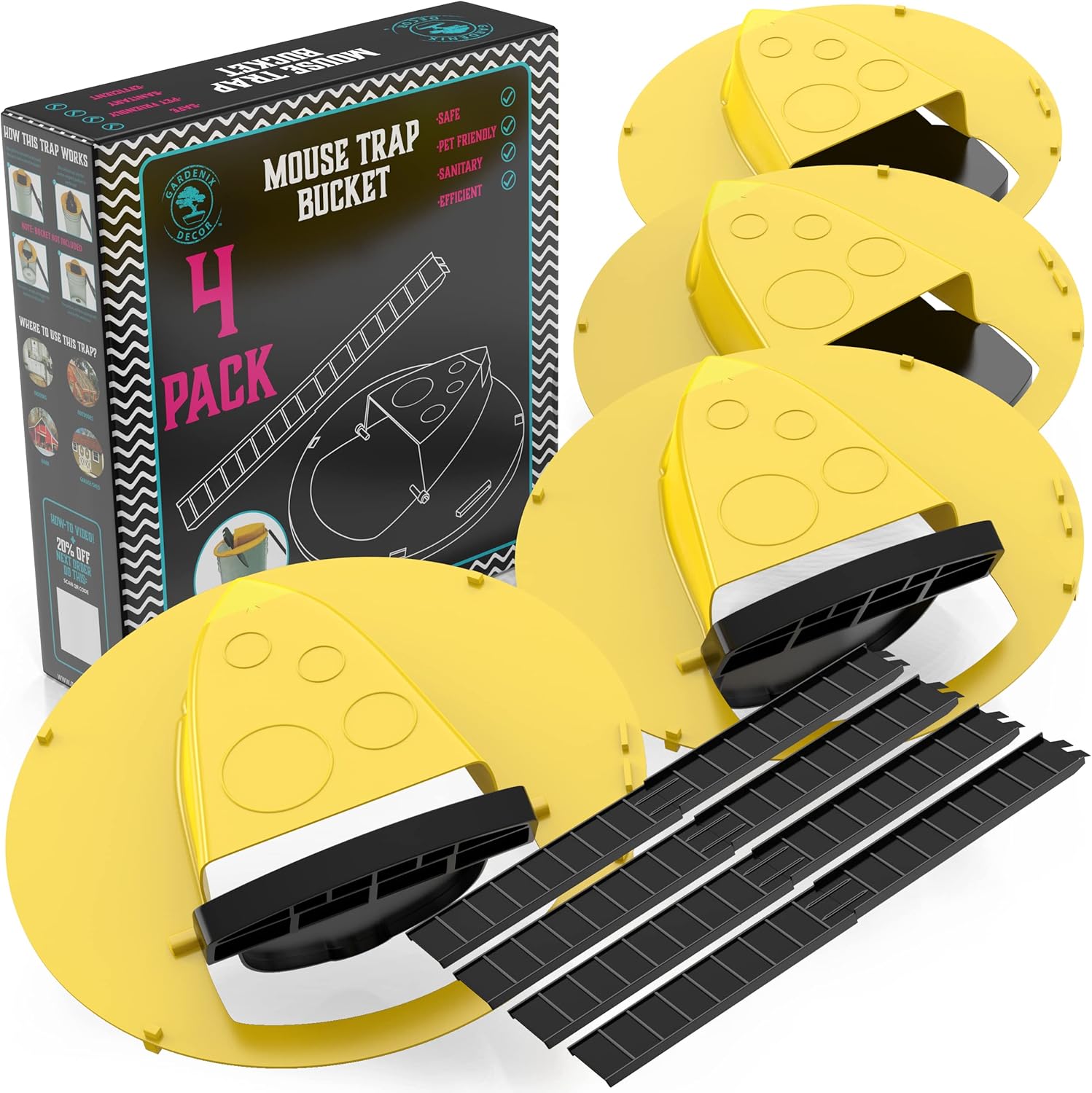4-Pack Emmerdeksel Muizenval 0