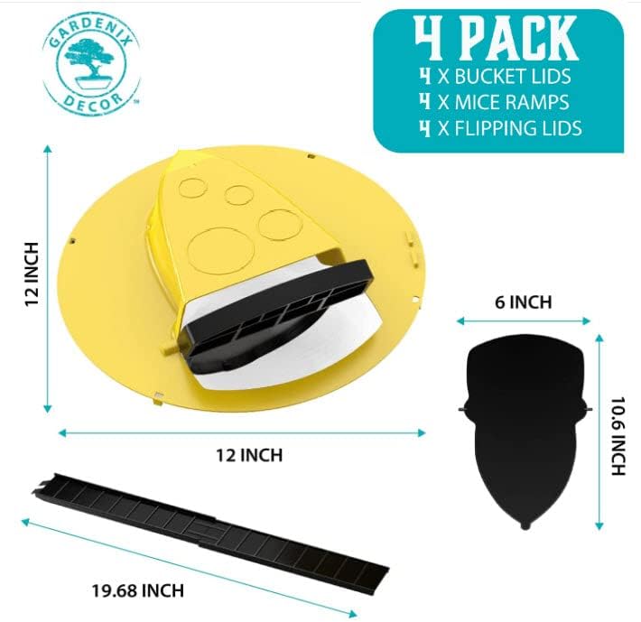 4-Pack Emmerdeksel Muizenval 4