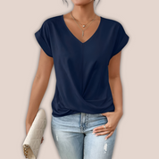Ancilla |  Casual Zomers Shirt met V Hals