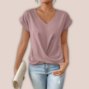 Ancilla |  Casual Zomers Shirt met V Hals