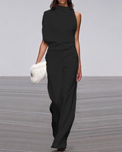 KATE | Elegante jumpsuit met chique staande kraag