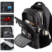 Bony | Slanke Zakelijke Laptop Rugzak voor Reizen en Hiken met USB-poort