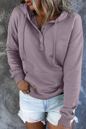 Emari | Warme Fleece Trui met Capuchon en Knopen