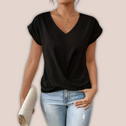 Ancilla |  Casual Zomers Shirt met V Hals
