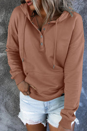 Emari | Warme Fleece Trui met Capuchon en Knopen