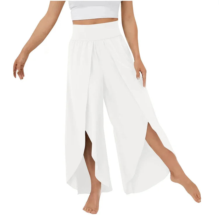 Poppy – Comfortabele Yogabroek met Elegante Wijde Pijpen