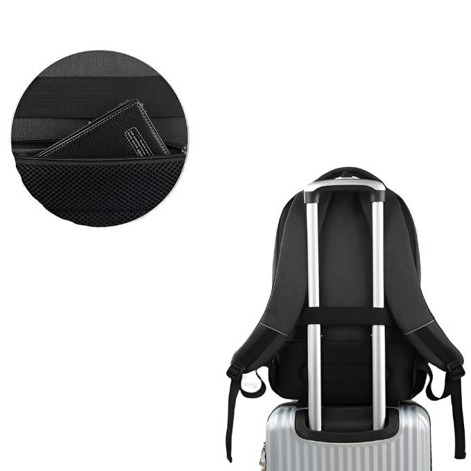 Bony | Slanke Zakelijke Laptop Rugzak voor Reizen en Hiken met USB-poort