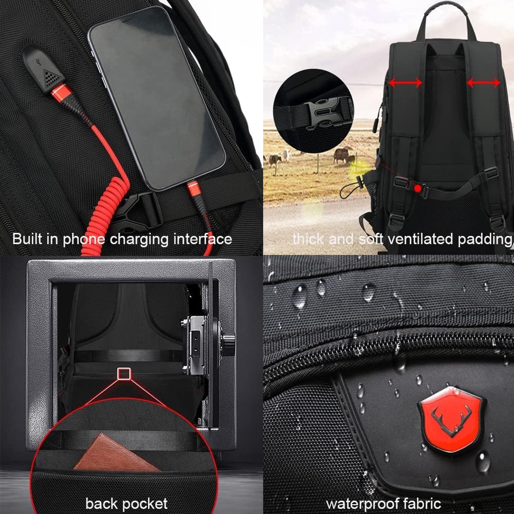 Rowi | Uitbreidbaar 80L Reizen Hiking Laptop rugzak met USB-oplader