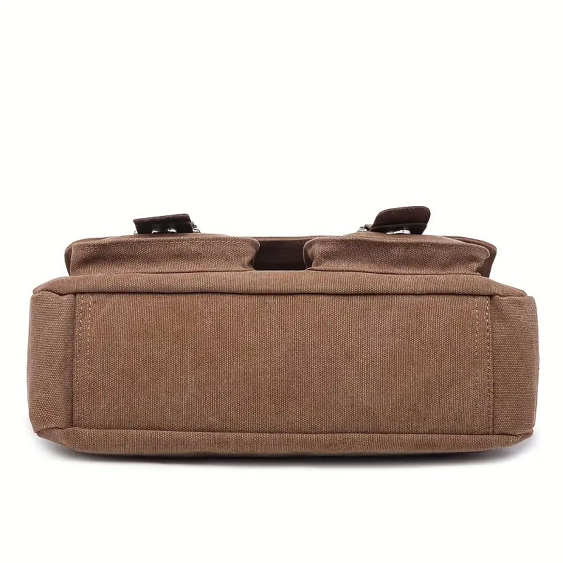 Max | Vintage Canvas Leren Schoudertas voor Mannen