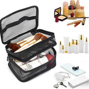 Grace | Dubbellaags Groot Mesh Reistasje Cosmetica