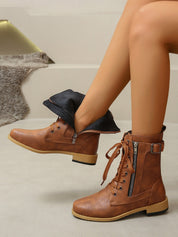 Elegante leren booties voor dames