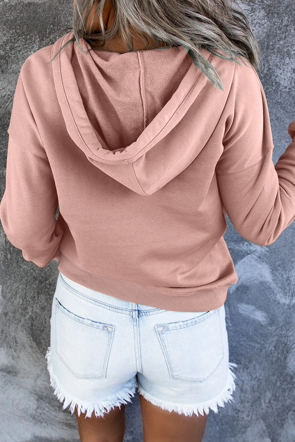Emari | Warme Fleece Trui met Capuchon en Knopen