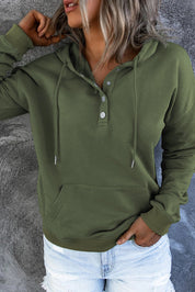 Emari | Warme Fleece Trui met Capuchon en Knopen