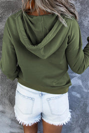 Emari | Warme Fleece Trui met Capuchon en Knopen